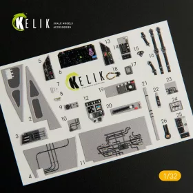   Kelik F-35C interior 3D decals for Trumpeter kit - 3D belsőtér-részletező matricakészlet