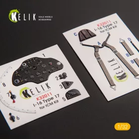   Kelik I-16 type 17 - Interior 3D Decal for ICM kit - 3D belsőtér-részletező matricakészlet