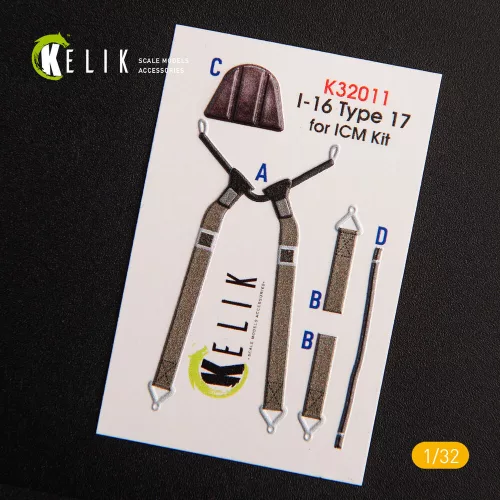 Kelik I-16 type 17 - Interior 3D Decal for ICM kit - 3D belsőtér-részletező matricakészlet