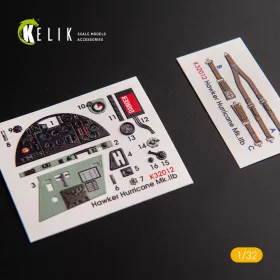   Kelik Hawker Hurricane Mk.IIB - Interior 3D Decal for Revell kit - 3D belsőtér-részletező matricakészlet