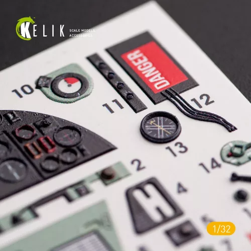 Kelik Hawker Hurricane Mk.IIB - Interior 3D Decal for Revell kit - 3D belsőtér-részletező matricakészlet