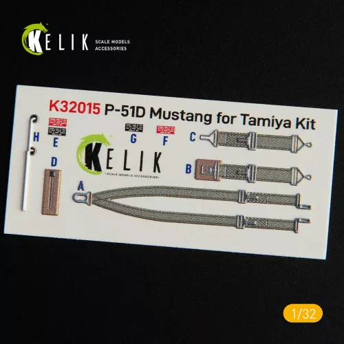 Kelik P-51D Mustang - Interior 3D Decal for Tamiya kit - 3D belsőtér-részletező matricakészlet