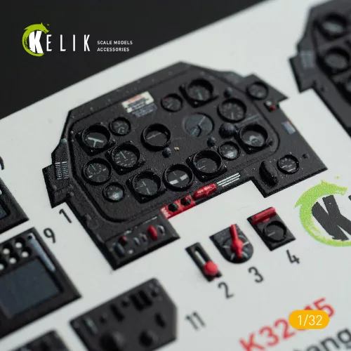 Kelik P-51D Mustang - Interior 3D Decal for Tamiya kit - 3D belsőtér-részletező matricakészlet
