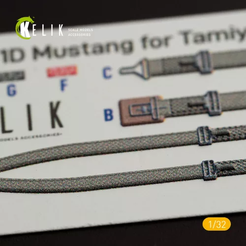 Kelik P-51D Mustang - Interior 3D Decal for Tamiya kit - 3D belsőtér-részletező matricakészlet