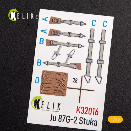 Kelik Junkers Ju 87 D/G Stuka - Interior 3D Decal for Trumpeter kit - 3D belsőtér-részletező matricakészlet