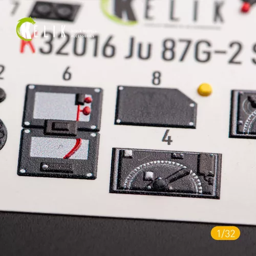 Kelik Junkers Ju 87 D/G Stuka - Interior 3D Decal for Trumpeter kit - 3D belsőtér-részletező matricakészlet