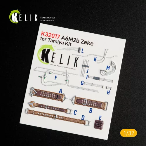 Kelik A6M2B Zeke - Interior 3D Decal for Tamiya kit - 3D belsőtér-részletező matricakészlet