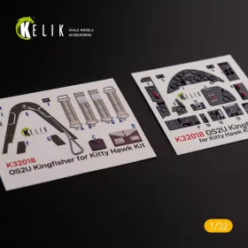   Kelik OS2U Kingfisher - Interior 3D Decal for Kitty Hawk/Zimi models kit - 3D belsőtér-részletező matricakészlet