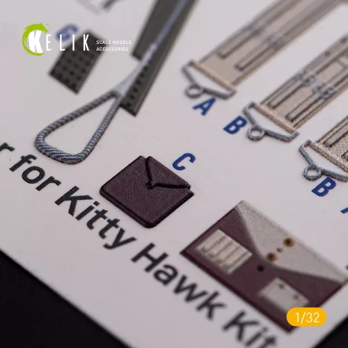 Kelik OS2U Kingfisher - Interior 3D Decal for Kitty Hawk/Zimi models kit - 3D belsőtér-részletező matricakészlet