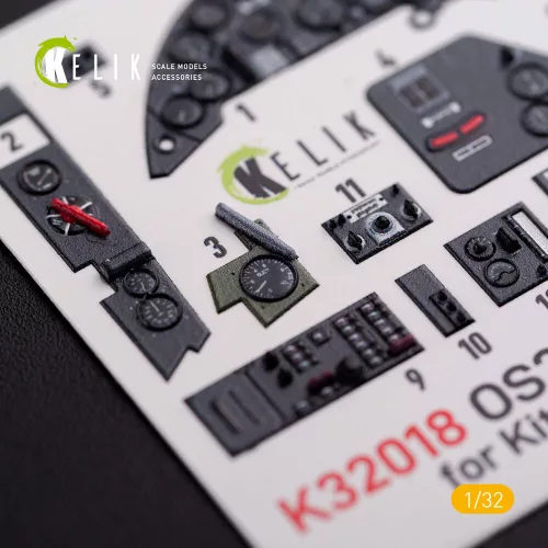 Kelik OS2U Kingfisher - Interior 3D Decal for Kitty Hawk/Zimi models kit - 3D belsőtér-részletező matricakészlet