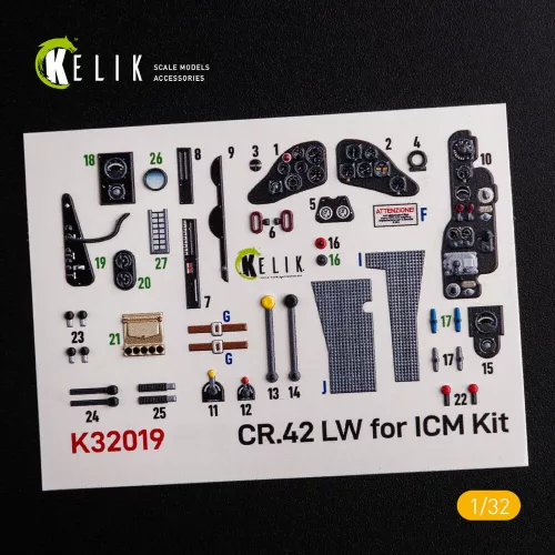 Kelik CR.42 LW - Interior 3D Decal for ICM kit - 3D belsőtér-részletező matricakészlet