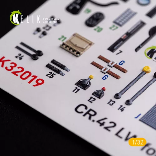 Kelik CR.42 LW - Interior 3D Decal for ICM kit - 3D belsőtér-részletező matricakészlet
