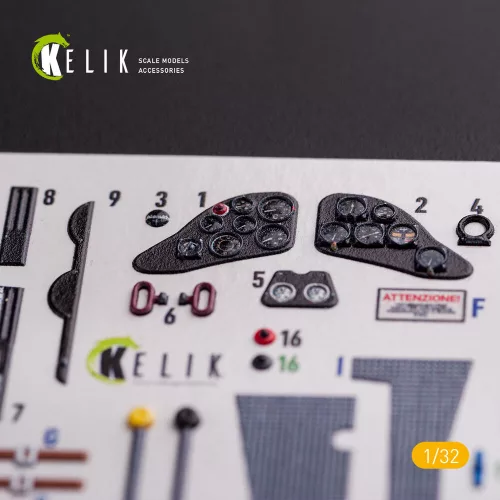 Kelik CR.42 LW - Interior 3D Decal for ICM kit - 3D belsőtér-részletező matricakészlet