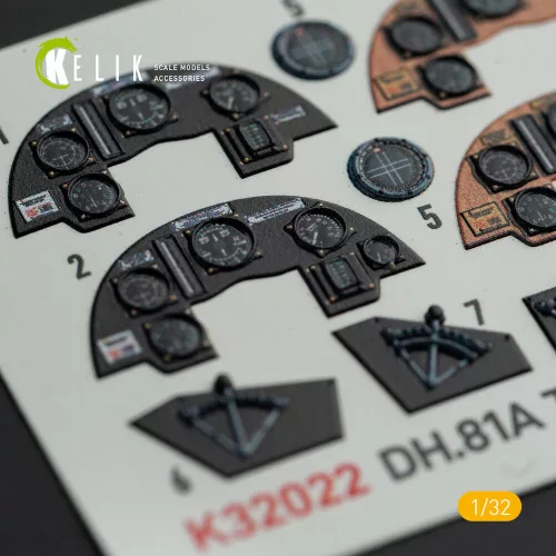 Kelik DH.81A Tiger Moth – 3D belsőtér-részletező matricakészlet 3D nyomtatott alkatrészekkel