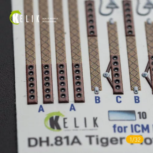 Kelik DH.81A Tiger Moth – 3D belsőtér-részletező matricakészlet 3D nyomtatott alkatrészekkel