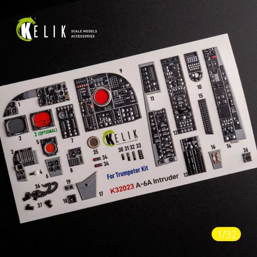 Kelik A-6A Intruder - interior 3D decals for Trumpeter kit - 3D belsőtér-részletező matricakészlet