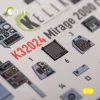 Kelik Mirage 2000C - interior 3D decals for Kitty Hawk/Zimi models kit - 3D belsőtér-részletező matricakészlet