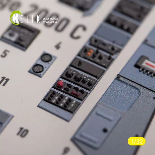 Kelik Mirage 2000C - interior 3D decals for Kitty Hawk/Zimi models kit - 3D belsőtér-részletező matricakészlet