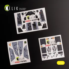   Kelik F-16I Sufa - interior 3D decals for Academy kit - 3D belsőtér-részletező matricakészlet
