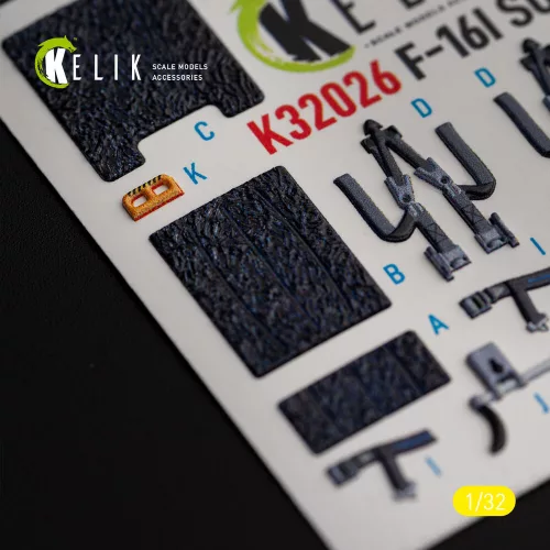 Kelik F-16I Sufa - interior 3D decals for Academy kit - 3D belsőtér-részletező matricakészlet