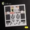 Kelik F-16I Sufa - interior 3D decals for Academy kit - 3D belsőtér-részletező matricakészlet