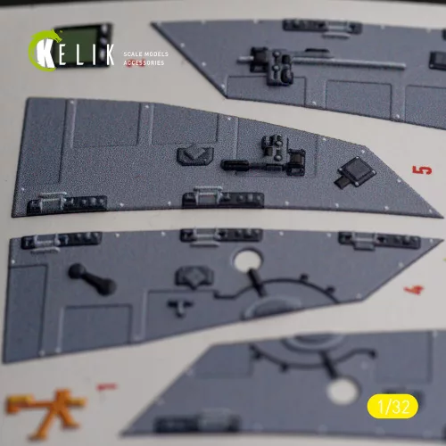 Kelik F-16I Sufa - interior 3D decals for Academy kit - 3D belsőtér-részletező matricakészlet