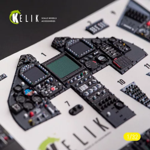 Kelik F-117A - Type 1 interior 3D decals for Trumpeter kit - F-117A - 1. típus – 3D belsőtér-részletező matricakészlet