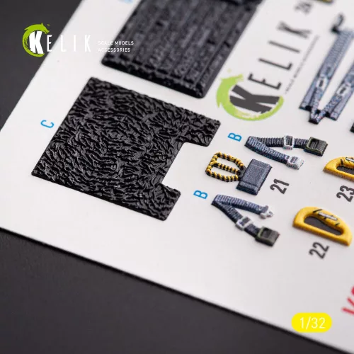 Kelik F-117A - Type 1 interior 3D decals for Trumpeter kit - F-117A - 1. típus – 3D belsőtér-részletező matricakészlet