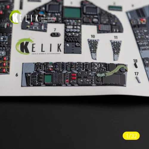 Kelik F-117A - Type 2 interior 3D decals for Trumpeter kit - F-117A - 2. típus – 3D belsőtér-részletező matricakészlet