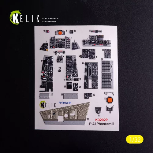 Kelik F-4J - interior 3D decals for Tamiya kit - 3D belsőtér-részletező matricakészlet