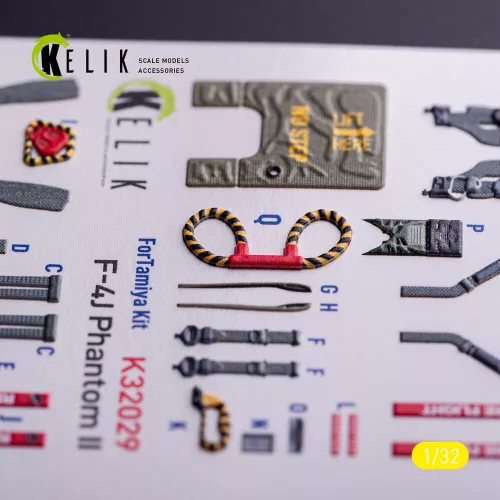 Kelik F-4J - interior 3D decals for Tamiya kit - 3D belsőtér-részletező matricakészlet