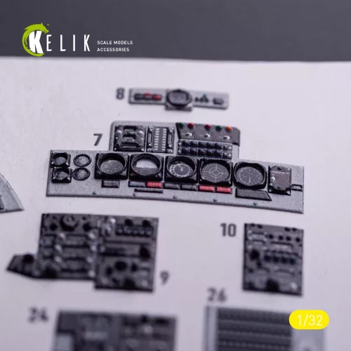 Kelik F-4J - interior 3D decals for Tamiya kit - 3D belsőtér-részletező matricakészlet