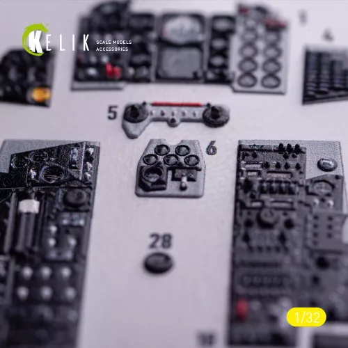 Kelik F-4J - interior 3D decals for Tamiya kit - 3D belsőtér-részletező matricakészlet