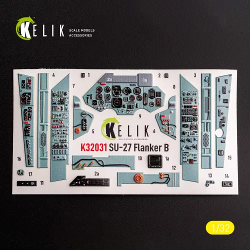 Kelik SU-27 - interior 3D decals for Trumpeter kit - 3D belsőtér-részletező matricakészlet