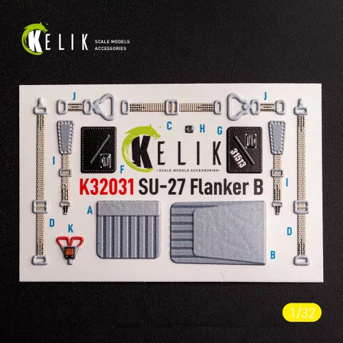 Kelik SU-27 - interior 3D decals for Trumpeter kit - 3D belsőtér-részletező matricakészlet
