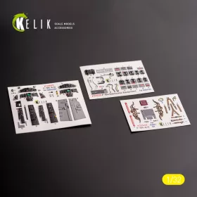   Kelik F-104 A/C - interior 3D decals for Italeri kit - 3D belsőtér-részletező matricakészlet