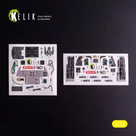   Kelik F-16CJ - interior 3D decals for Tamiya kit - 3D belsőtér-részletező matricakészlet