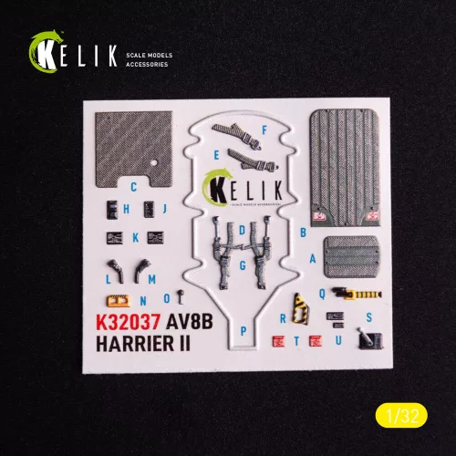 Kelik AV-8 Harrier - interior 3D decals for Trumpeter kit - 3D belsőtér-részletező matricakészlet