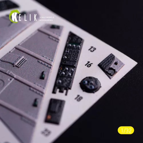 Kelik AV-8 Harrier - interior 3D decals for Trumpeter kit - 3D belsőtér-részletező matricakészlet