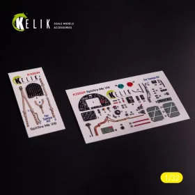   Kelik Spitfire Mk VIII - interior 3D decals for Tamiya kit - 3D belsőtér-részletező matricakészlet