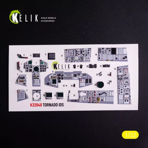 Kelik Tornado IDS - interior 3D decals for Italeri kit - Tornado IDS – 3D belsőtér-részletező matricakészlet
