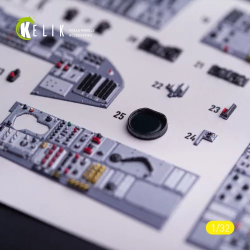 Kelik Tornado IDS - interior 3D decals for Italeri kit - Tornado IDS – 3D belsőtér-részletező matricakészlet