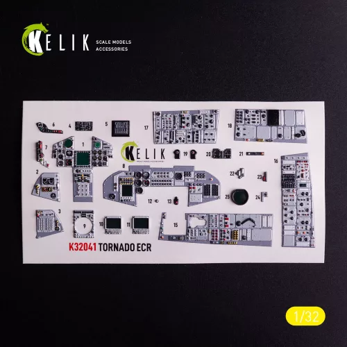 Kelik Tornado ECR - interior 3D decals for Italeri kit - 3D belsőtér-részletező matricakészlet