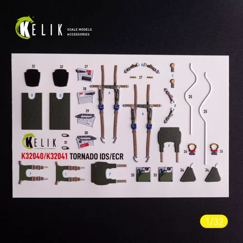 Kelik Tornado ECR - interior 3D decals for Italeri kit - 3D belsőtér-részletező matricakészlet