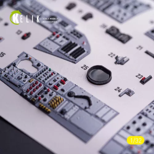 Kelik Tornado ECR - interior 3D decals for Italeri kit - 3D belsőtér-részletező matricakészlet