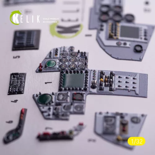 Kelik Tornado ECR - interior 3D decals for Italeri kit - 3D belsőtér-részletező matricakészlet