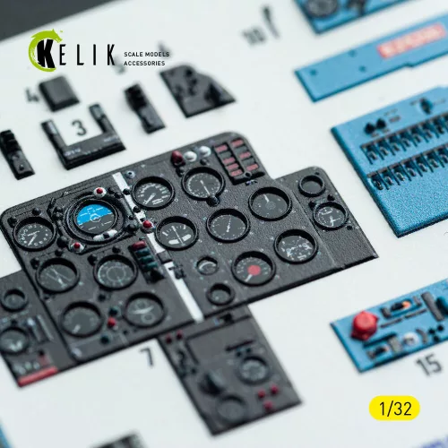 Kelik MiG-21 F-13 export version - interior 3D decals for Trumpeter kit - MiG-21 F-13 exportváltozat – 3D belsőtér-részletező matricakészlet
