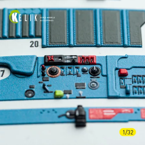 Kelik MiG-21 F-13 export version - interior 3D decals for Trumpeter kit - MiG-21 F-13 exportváltozat – 3D belsőtér-részletező matricakészlet