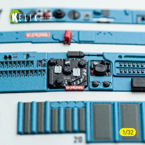 Kelik MiG-21 F-13 export version - interior 3D decals for Trumpeter kit - MiG-21 F-13 exportváltozat – 3D belsőtér-részletező matricakészlet