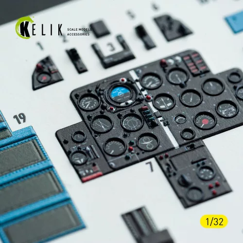 Kelik MiG-21 F-13 export version - interior 3D decals for Trumpeter kit - MiG-21 F-13 exportváltozat – 3D belsőtér-részletező matricakészlet